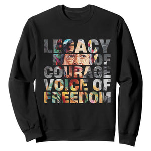 Rosa Parks Sweatshirt Legacy Of Courage Voice Of Freedom TS12 Black Print Your Wear