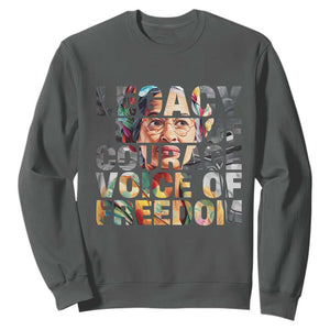Rosa Parks Sweatshirt Legacy Of Courage Voice Of Freedom TS12 Dark Heather Print Your Wear