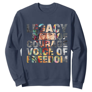 Rosa Parks Sweatshirt Legacy Of Courage Voice Of Freedom TS12 Navy Print Your Wear