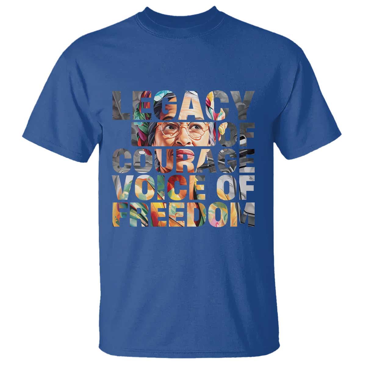 Rosa Parks T Shirt Legacy Of Courage Voice Of Freedom TS12 Royal Blue Print Your Wear