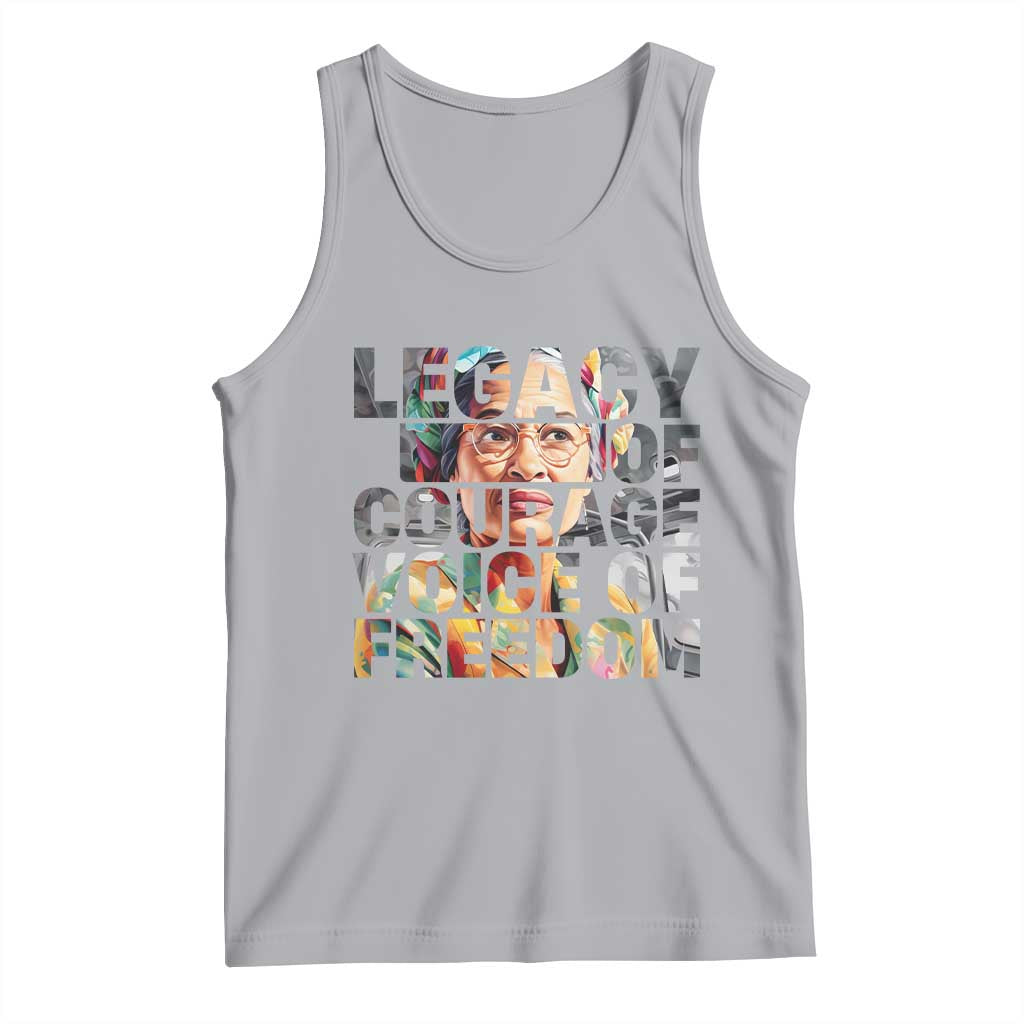 Rosa Parks Tank Top Legacy Of Courage Voice Of Freedom TS12 Athletic Heather Print Your Wear