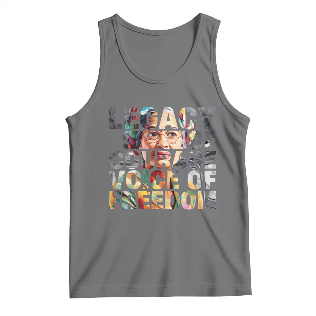 Rosa Parks Tank Top Legacy Of Courage Voice Of Freedom TS12 Black Heather Print Your Wear