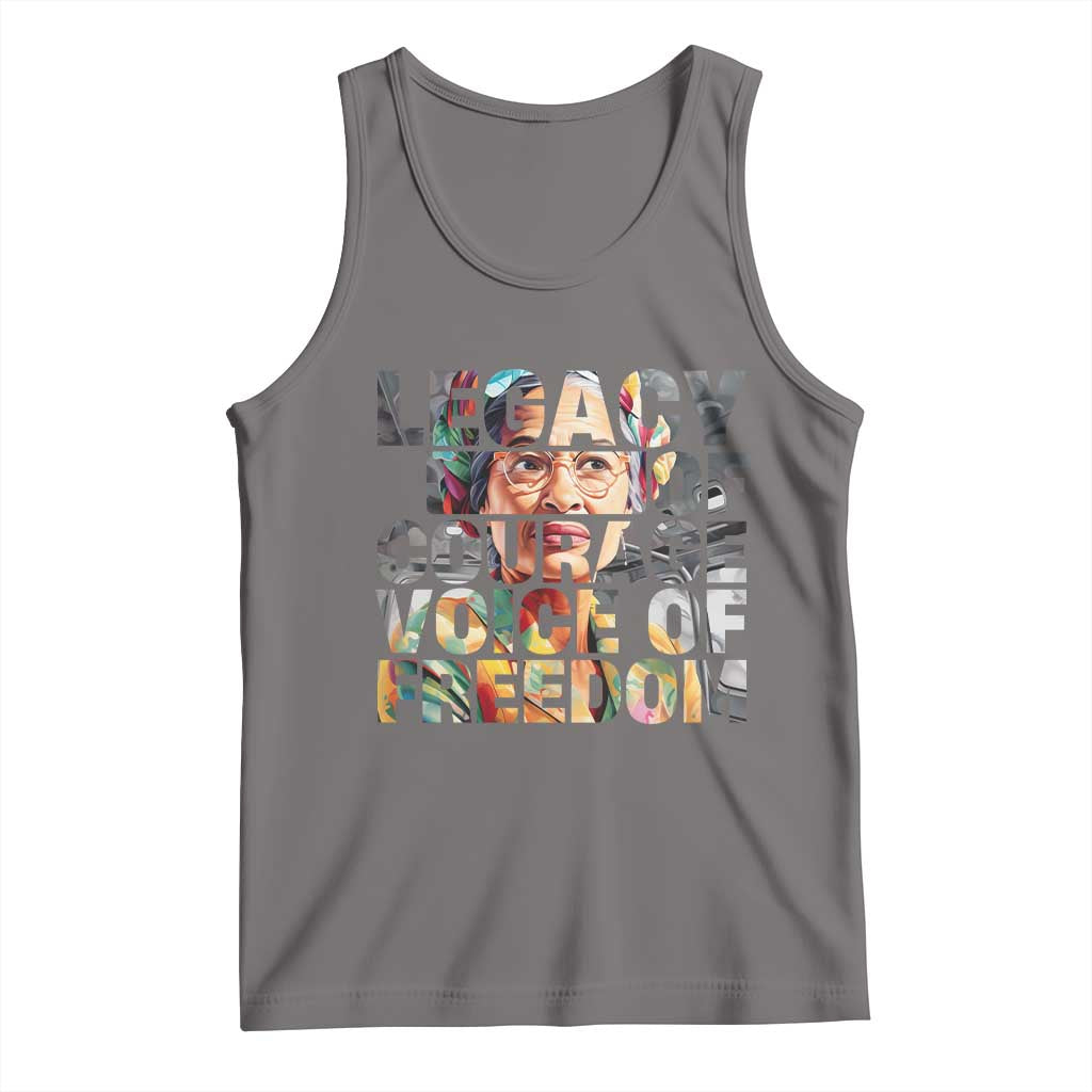 Rosa Parks Tank Top Legacy Of Courage Voice Of Freedom TS12 Deep Heather Print Your Wear