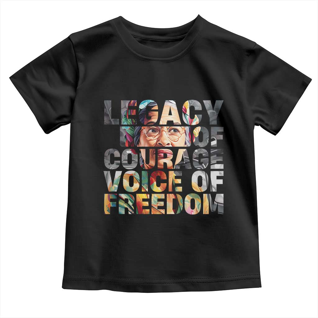 Rosa Parks Toddler T Shirt Legacy Of Courage Voice Of Freedom TS12 Black Print Your Wear