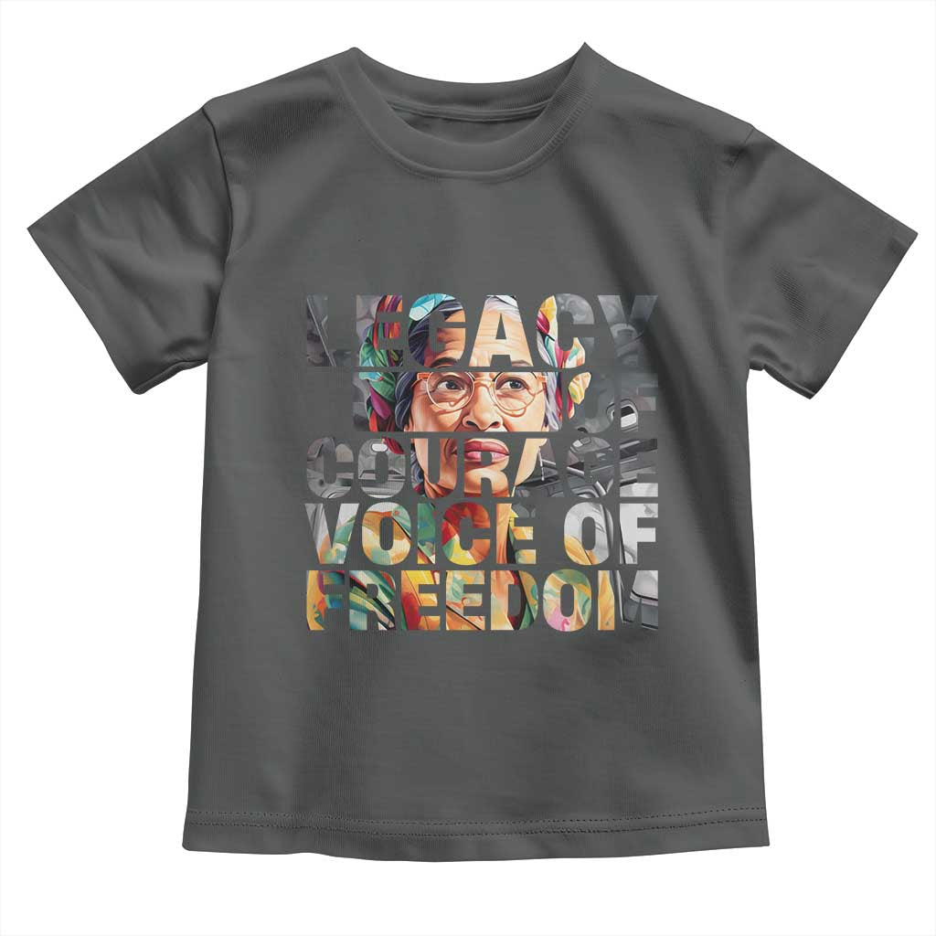 Rosa Parks Toddler T Shirt Legacy Of Courage Voice Of Freedom TS12 Dark Heather Print Your Wear