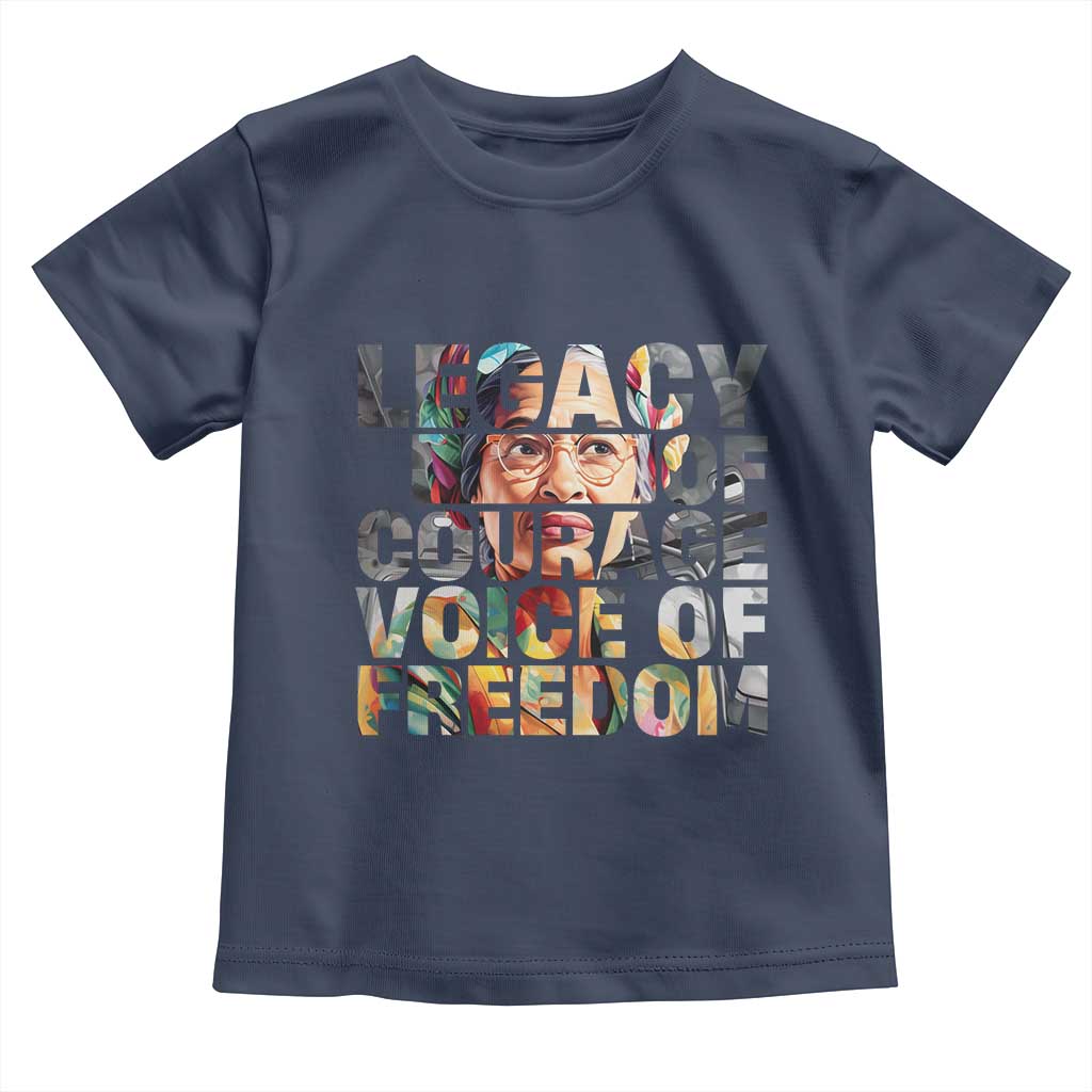 Rosa Parks Toddler T Shirt Legacy Of Courage Voice Of Freedom TS12 Navy Print Your Wear