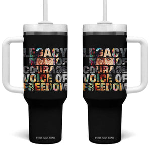 Rosa Parks Tumbler With Handle Legacy Of Courage Voice Of Freedom TS12 One Size: 40 oz Black Print Your Wear