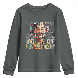 Rosa Parks Youth Sweatshirt Legacy Of Courage Voice Of Freedom TS12 Dark Heather Print Your Wear