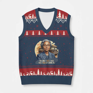 Rosa Parks Tired Of Giving In V-Neck Knit Sweater Vest Civil Rights Activist TS12 Navy Red Print Your Wear