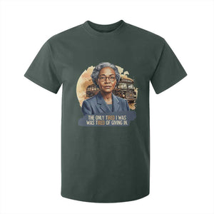 Rosa Parks Tired Of Giving In T Shirt For Kid Civil Rights Activist TS12 Dark Forest Green Print Your Wear