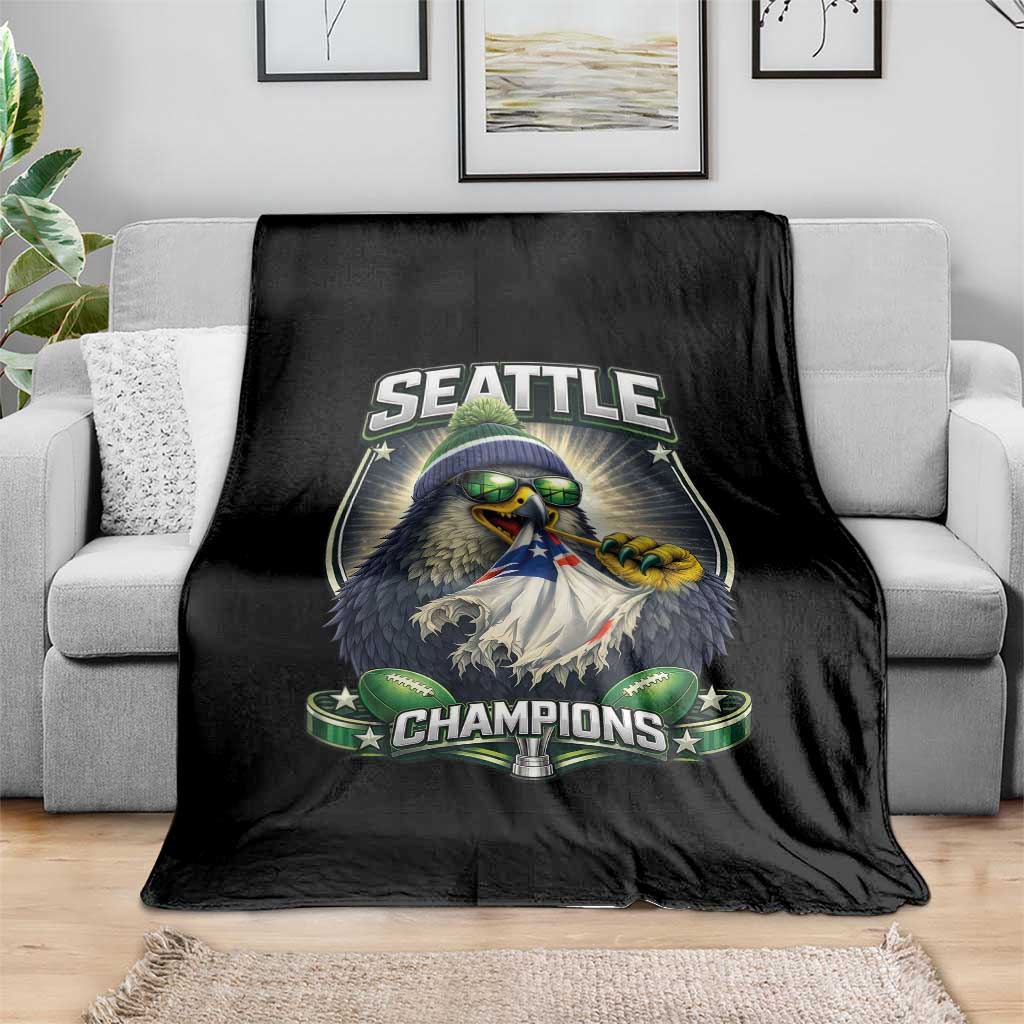 Seattle Champions Fan Pride Throw Blanket Football Fan Gift TS12 Print Your Wear