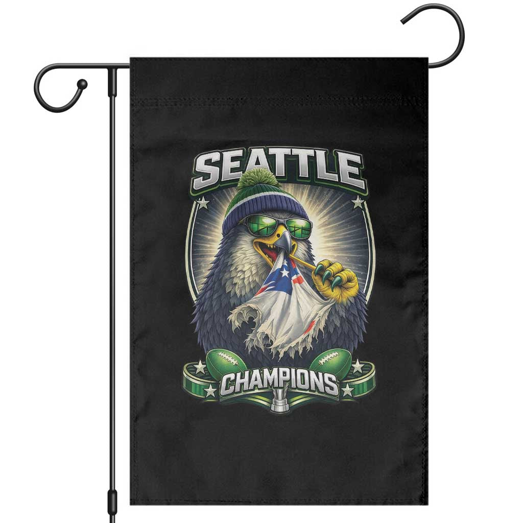 Seattle Champions Fan Pride Garden Flag Football Fan Gift TS12 Black Print Your Wear