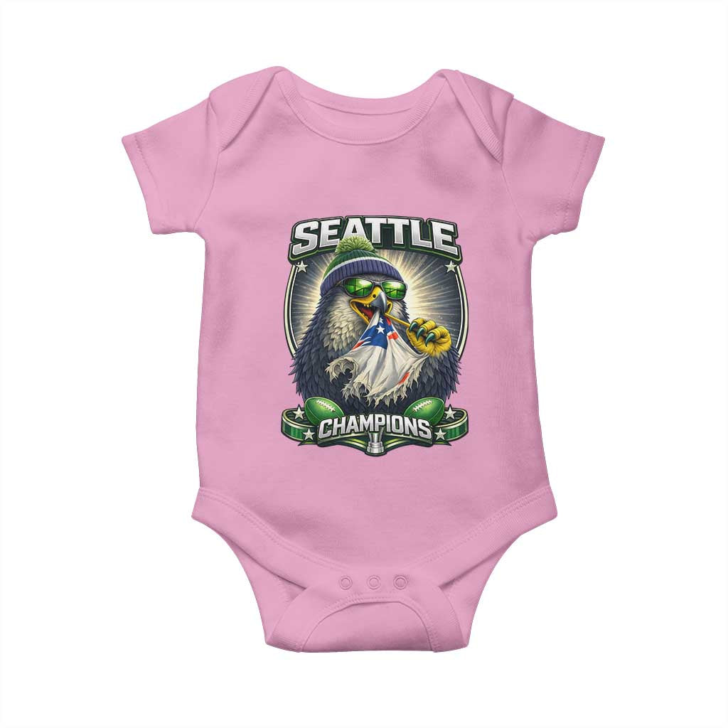 Seattle Champions Fan Pride Baby Onesie Football Fan Gift TS12 Light Pink Print Your Wear