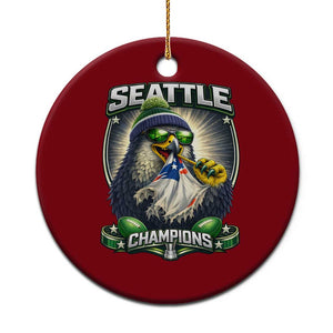 Seattle Champions Fan Pride Ceramic Ornament Football Fan Gift TS12 1pc Red Print Your Wear