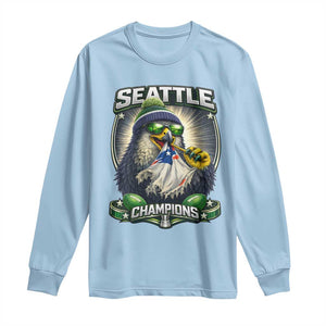 Seattle Champions Fan Pride Long Sleeve Shirt Football Fan Gift TS12 Light Blue Print Your Wear