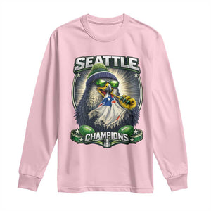 Seattle Champions Fan Pride Long Sleeve Shirt Football Fan Gift TS12 Light Pink Print Your Wear