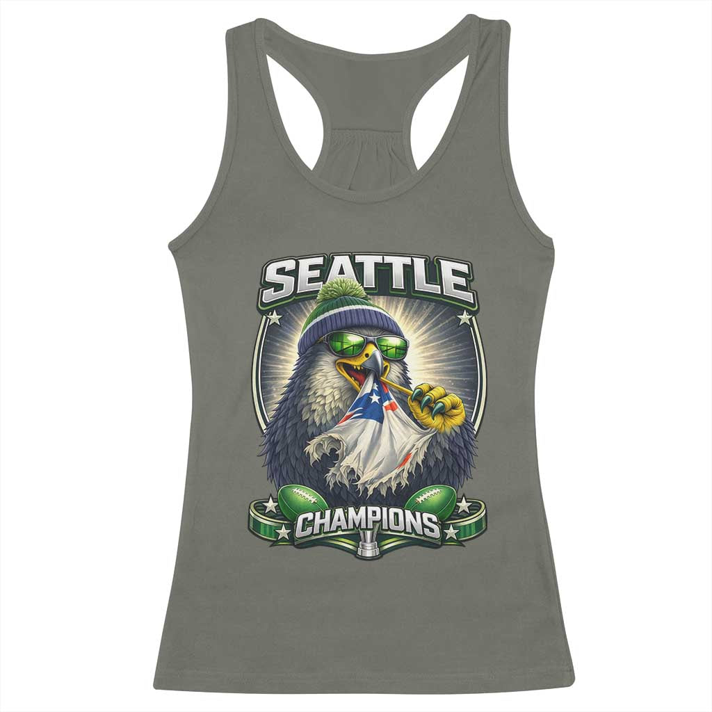 Seattle Champions Fan Pride Racerback Tank Top Football Fan Gift TS12 Military Green Print Your Wear
