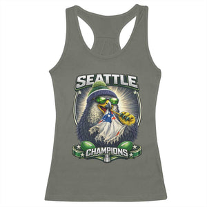 Seattle Champions Fan Pride Racerback Tank Top Football Fan Gift TS12 Military Green Print Your Wear