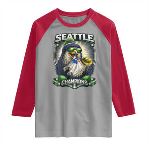 Seattle Champions Fan Pride Raglan Shirt Football Fan Gift TS12 Sport Gray Red Print Your Wear