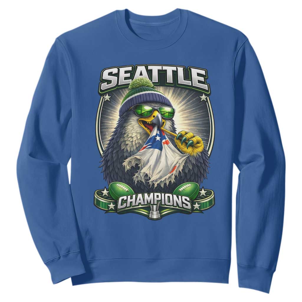 Seattle Champions Fan Pride Sweatshirt Football Fan Gift TS12 Royal Blue Print Your Wear