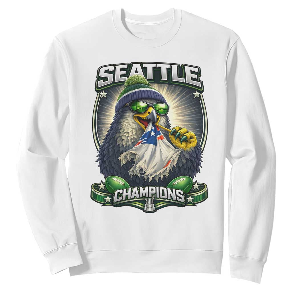 Seattle Champions Fan Pride Sweatshirt Football Fan Gift TS12 White Print Your Wear