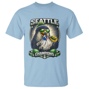 Seattle Champions Fan Pride T Shirt Football Fan Gift TS12 Light Blue Print Your Wear