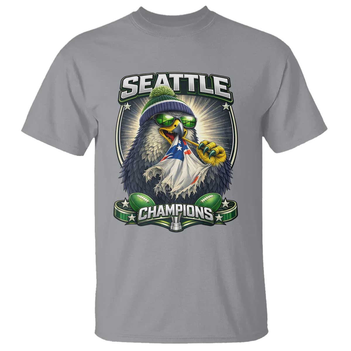 Seattle Champions Fan Pride T Shirt Football Fan Gift TS12 Sport Gray Print Your Wear