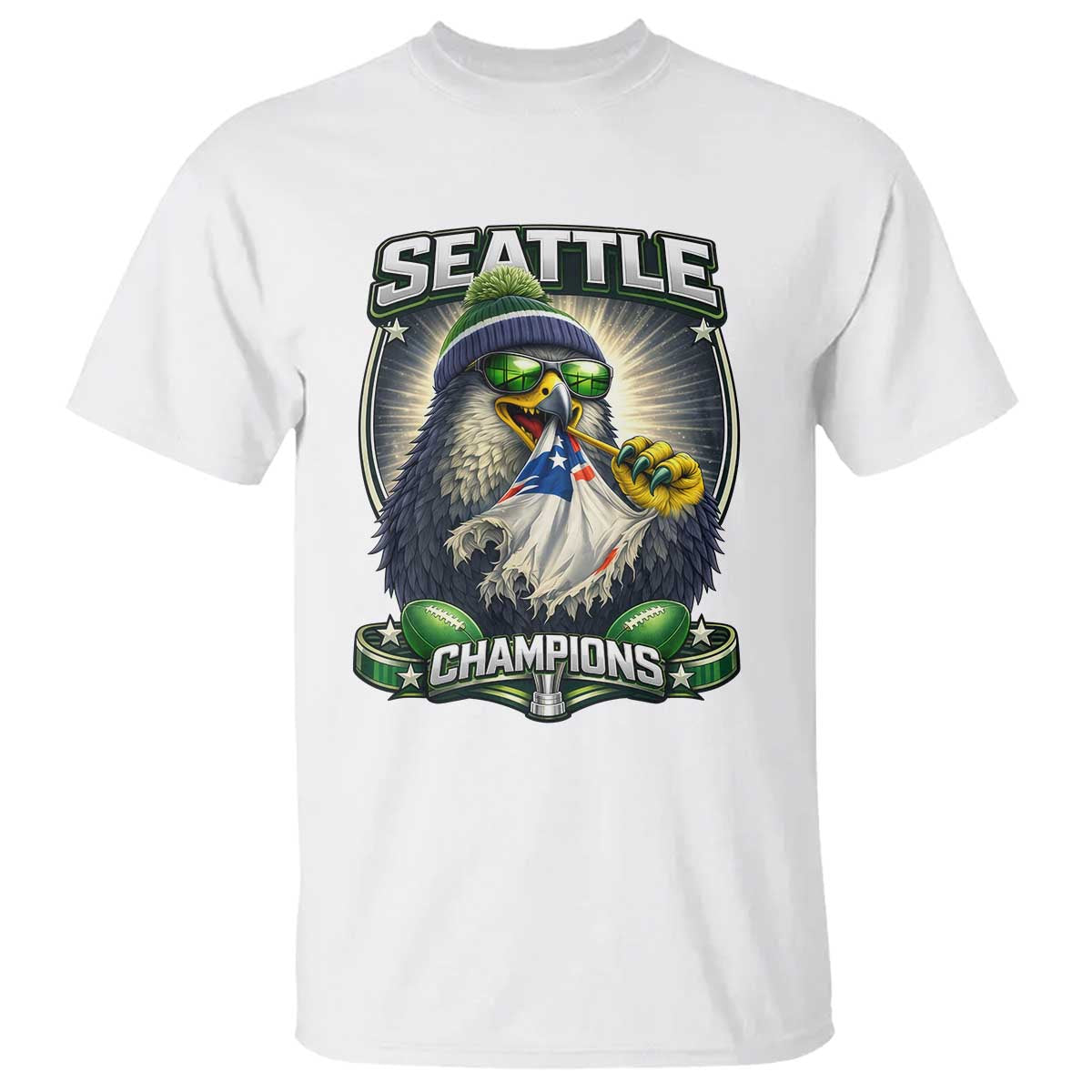 Seattle Champions Fan Pride T Shirt Football Fan Gift TS12 White Print Your Wear