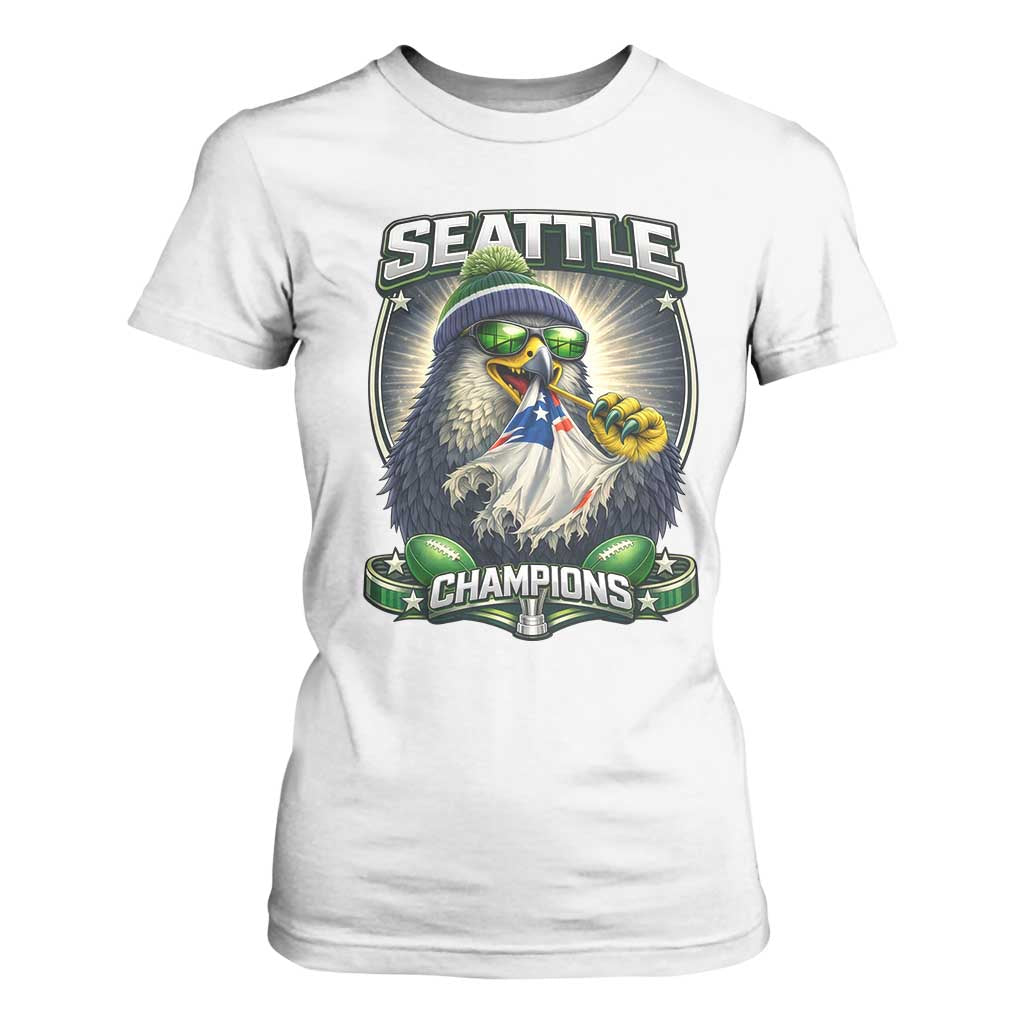 Seattle Champions Fan Pride T Shirt For Women Football Fan Gift TS12 White Print Your Wear
