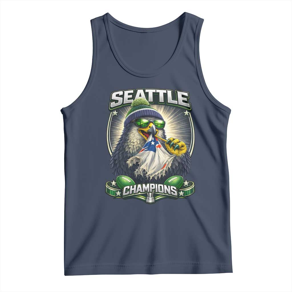 Seattle Champions Fan Pride Tank Top Football Fan Gift TS12 Navy Print Your Wear