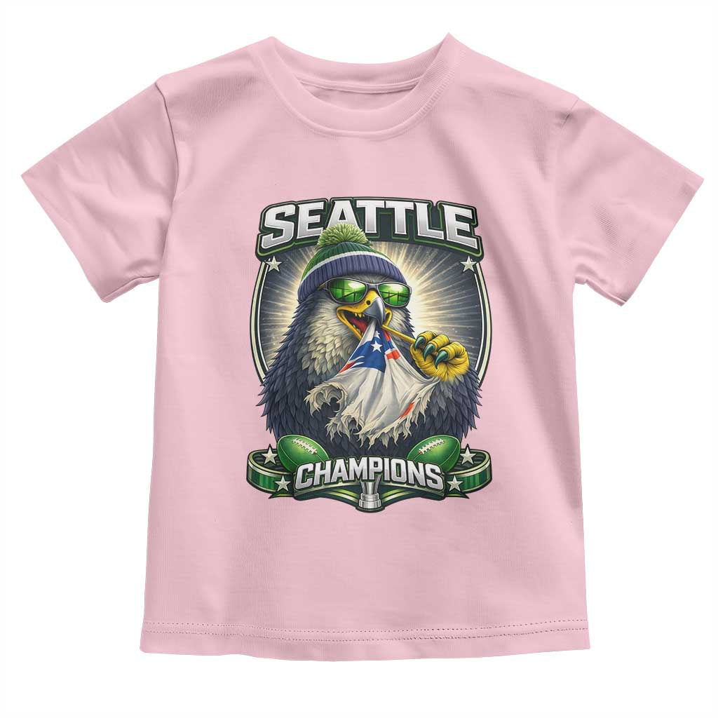 Seattle Champions Fan Pride Toddler T Shirt Football Fan Gift TS12 Light Pink Print Your Wear
