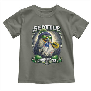 Seattle Champions Fan Pride Toddler T Shirt Football Fan Gift TS12 Military Green Print Your Wear
