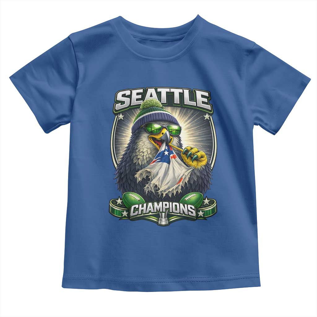 Seattle Champions Fan Pride Toddler T Shirt Football Fan Gift TS12 Royal Blue Print Your Wear