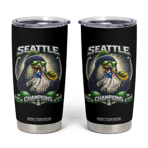 Seattle Champions Fan Pride Tumbler Cup Football Fan Gift TS12 Black Print Your Wear
