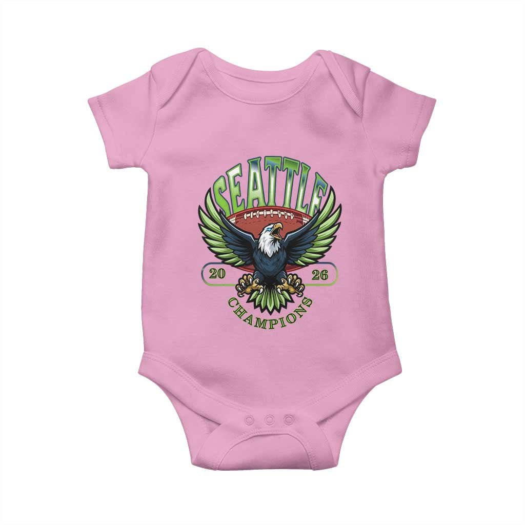 Seattle Champions Fan Pride Baby Onesie Gift For Football Lovers TS12 Light Pink Print Your Wear