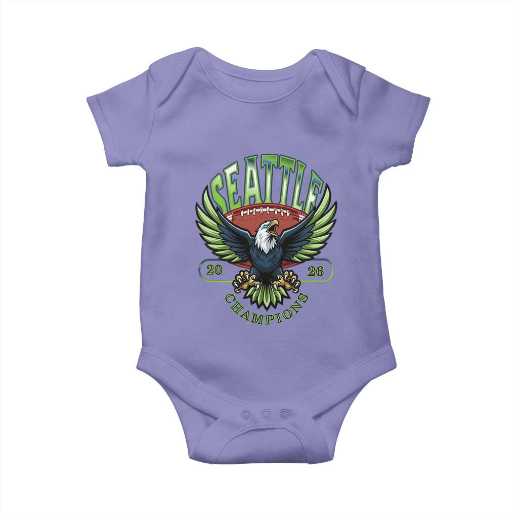 Seattle Champions Fan Pride Baby Onesie Gift For Football Lovers TS12 Violet Print Your Wear