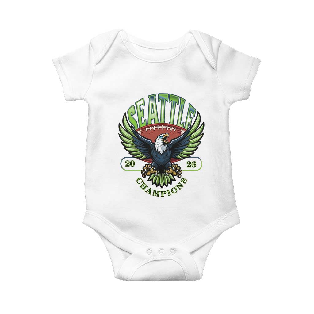 Seattle Champions Fan Pride Baby Onesie Gift For Football Lovers TS12 White Print Your Wear