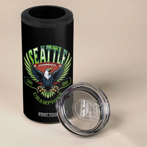 Seattle Champions Fan Pride 4 in 1 Can Cooler Tumbler Gift For Football Lovers TS12 Print Your Wear