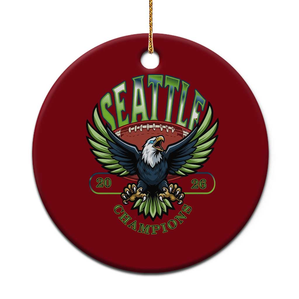 Seattle Champions Fan Pride Ceramic Ornament Gift For Football Lovers TS12 1pc Red Print Your Wear