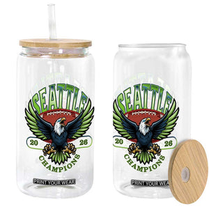 Seattle Champions Fan Pride Glass Can Gift For Football Lovers TS12 Print Your Wear