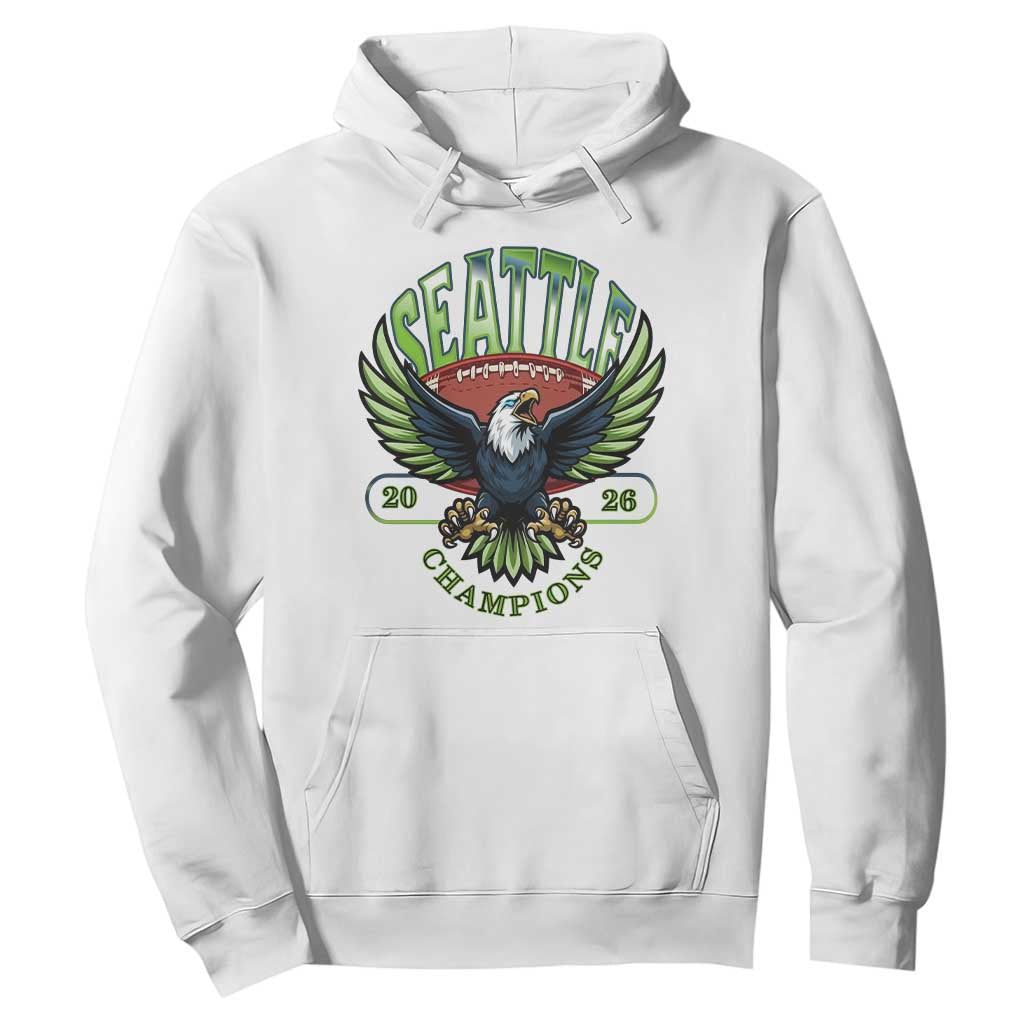 Seattle Champions Fan Pride Hoodie Gift For Football Lovers TS12 White Print Your Wear