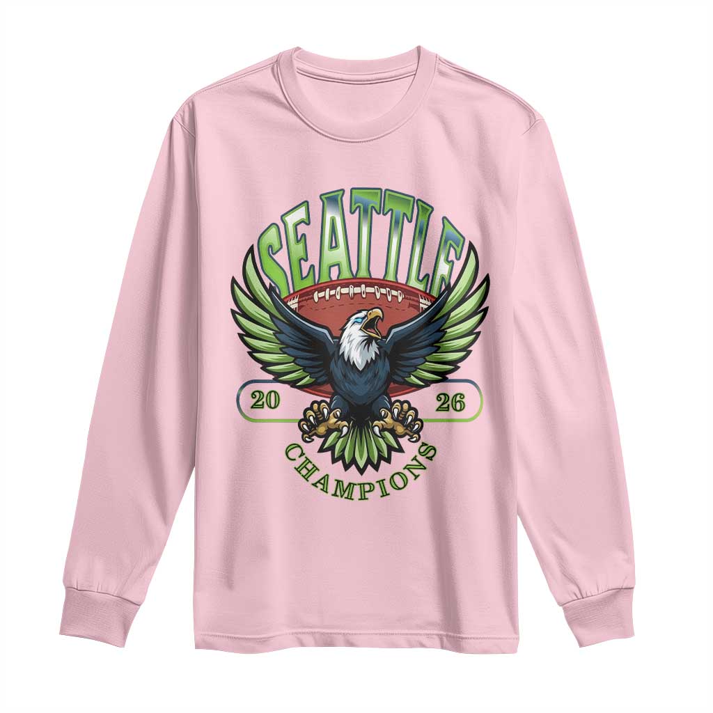 Seattle Champions Fan Pride Long Sleeve Shirt Gift For Football Lovers TS12 Light Pink Print Your Wear