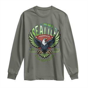 Seattle Champions Fan Pride Long Sleeve Shirt Gift For Football Lovers TS12 Military Green Print Your Wear