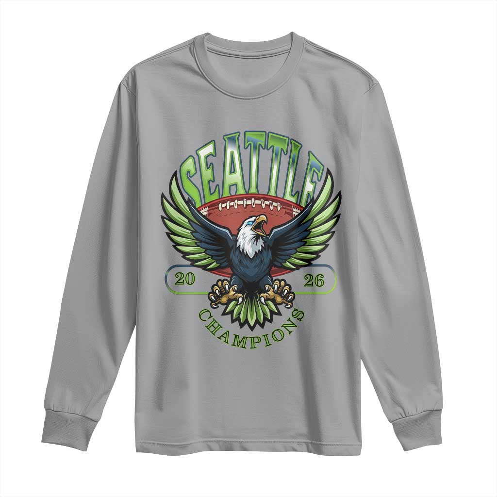 Seattle Champions Fan Pride Long Sleeve Shirt Gift For Football Lovers TS12 Sport Gray Print Your Wear