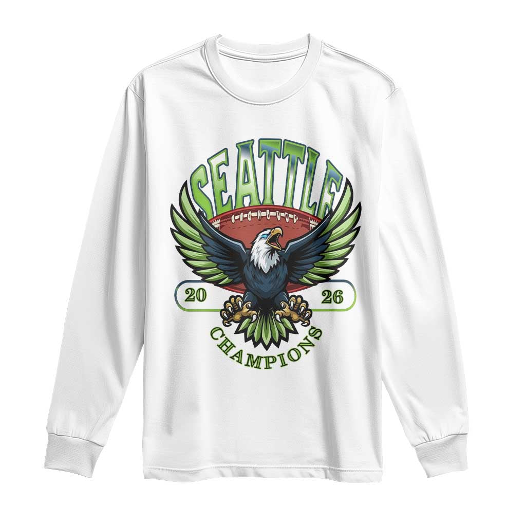 Seattle Champions Fan Pride Long Sleeve Shirt Gift For Football Lovers TS12 White Print Your Wear