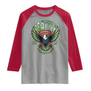 Seattle Champions Fan Pride Raglan Shirt Gift For Football Lovers TS12 Sport Gray Red Print Your Wear