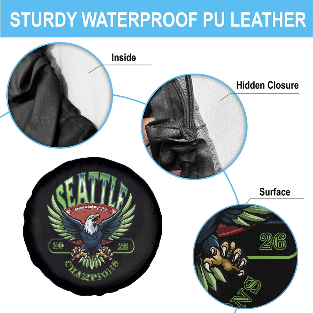 Seattle Champions Fan Pride Spare Tire Cover Gift For Football Lovers TS12 Print Your Wear