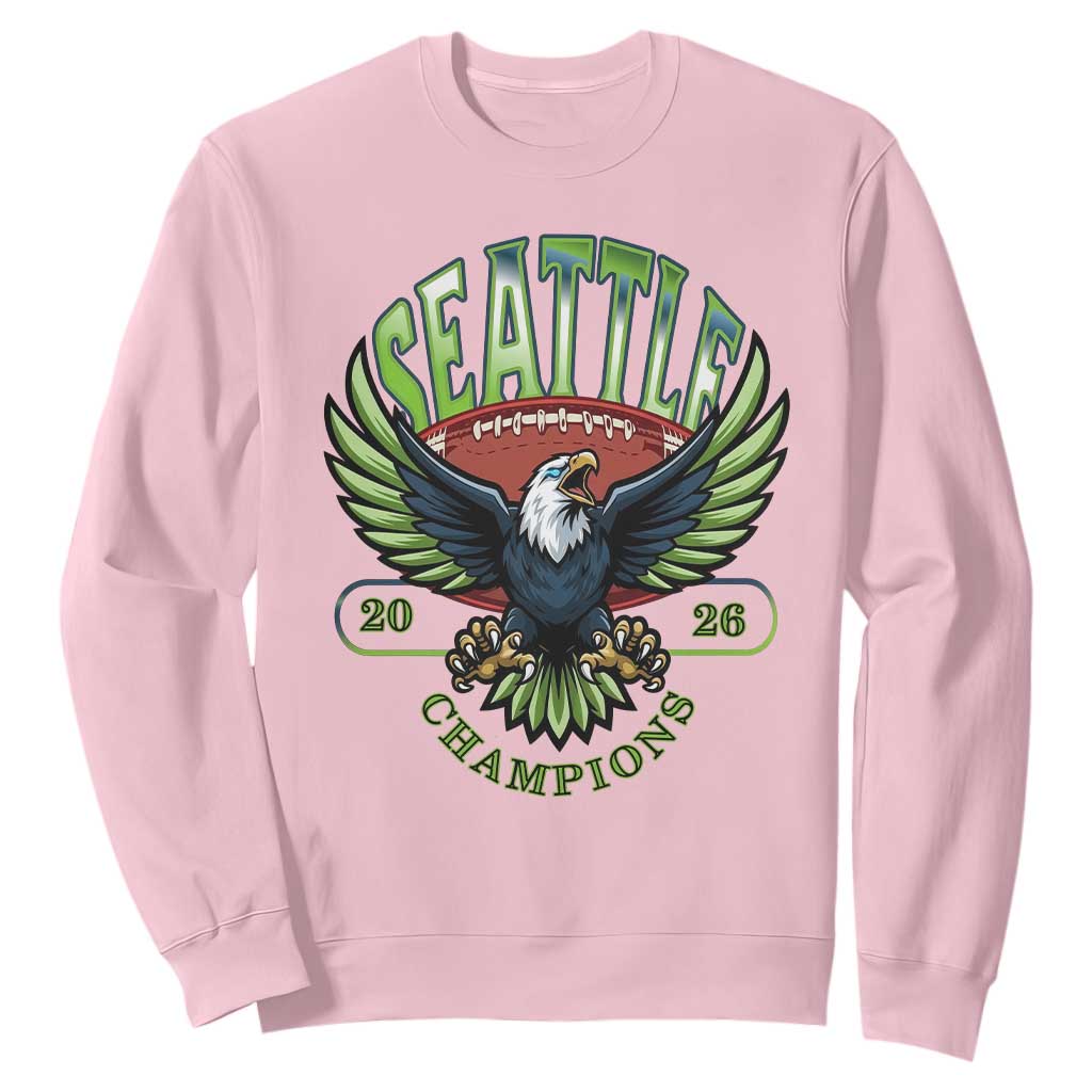Seattle Champions Fan Pride Sweatshirt Gift For Football Lovers TS12 Light Pink Print Your Wear