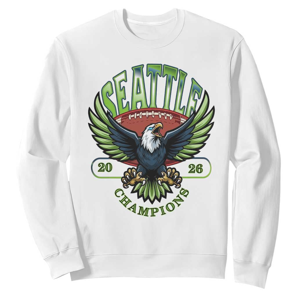Seattle Champions Fan Pride Sweatshirt Gift For Football Lovers TS12 White Print Your Wear