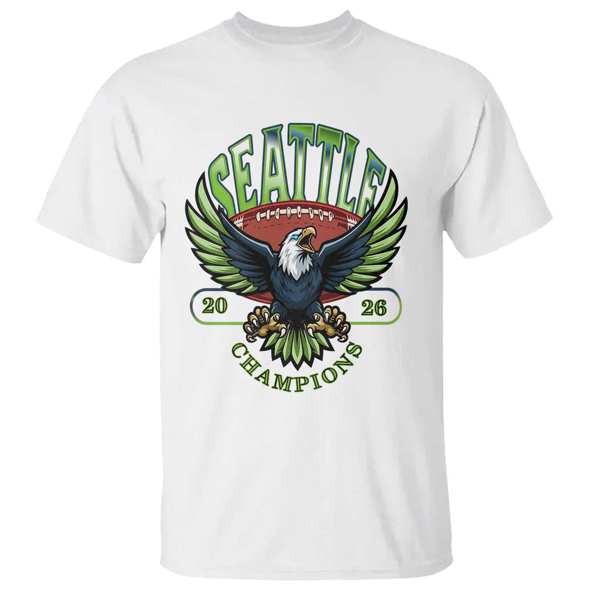 Seattle Champions Fan Pride T Shirt Gift For Football Lovers TS12 White Print Your Wear